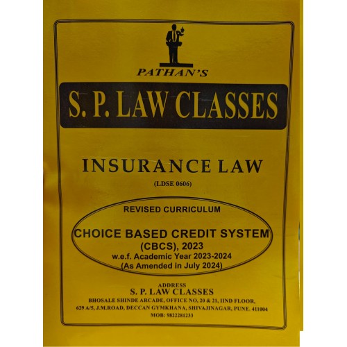 SP Law Classes Notes on Insurance Law LDSE 0606 as per 2023-24 SPPU CBCS Pattern by Prof. A. U. Pathan Sir